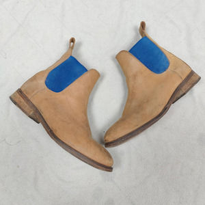 Free People Faryl Robin Janice Mountain Peak Chelsea Boots Womens 9 Camel Suede